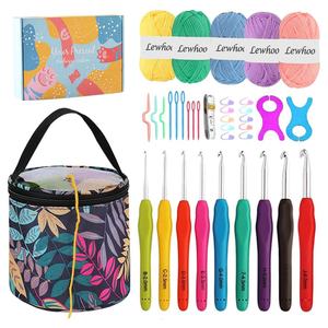 Para <span class=keywords><strong>Amazon</strong></span>, mango de TPR suave de 37 piezas, nuevo <span class=keywords><strong>Kit</strong></span> de costura de gancho de <span class=keywords><strong>ganchillo</strong></span> de aluminio colorido para principiantes, <span class=keywords><strong>ganchillo</strong></span> DIY - Product Image 6