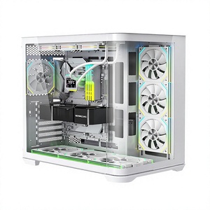 Caja de Ordenador para Juegos Jungle Leopard AC-01 Mid Tower ATX, Panel Lateral de Vidrio Templado Curvo, Frente de Malla de Acero y Aleación de Aluminio, USB - Product Image 2