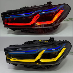 SJC Auto ADAPTIVE <strong>LED</strong> Headlights for BMW G30 G38 5 Series F90 M5 2021-2023 Laser Head <strong>Lights</strong> WHITE YELLOW <strong>RED</strong> Triple Drls Front - Product Image 6