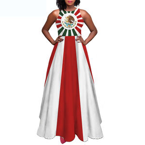 Moda bandera mexicana vestido de fiesta de verano Mujer para vacaciones al por mayor a granel elegante Camis niñas vestidos vestido sin mangas - Product Image 1