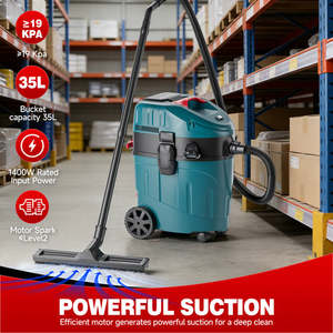 Aspiradora de Doble Ciclón de 1400W, 35L de Gran Capacidad, sin Bolsa, Húmeda/Seca, Industrial/Comercial, con Fuerte Succión - Product Image 2