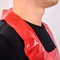 Tablier jetable Enfants adultes personnes âgées tablier étanche anti-huile en plastique transparent bavoir étendu