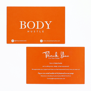 Magnifique cartes de remerciement en papier orange pour senior avancé personnalisé avec logo imprimante de cartes de visite de remerciement biodégradable de haute qualité - Product Image 3