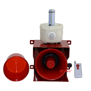 Alarma Industrial de 130dB con Sensor de Movimiento Humano, Sonora y <span class=keywords><strong>Visual</strong></span>, AC220V DC12/24V, Impermeable, Sirena de Seguridad para Grúas con Voz Personalizable - Product Image 1