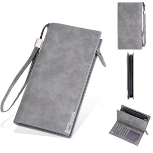 THK0323 Monedero para hombre Tarjetero Bolso de mano de negocios Cartera impermeable larga de viaje retro para hombres - Product Image 5