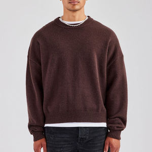 Nhà sản xuất hàng dệt kim thiết kế riêng áo len nam kiểu dáng xù, họa tiết thêu nổi, áo len nam phong cách đường phố, áo len nam dệt kim - Product Image 4