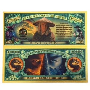 2026 12 soorten Amerika Mortal Kombat bankbiljetten miljoen bankbiljetten in 24K verguld goud voor geschenken - Product Image 5