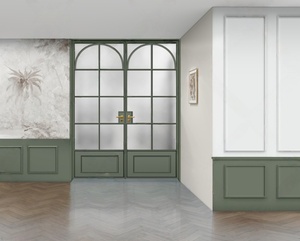 <span class=keywords><strong>Double</strong></span> <span class=keywords><strong>porte</strong></span> française en aluminium <span class=keywords><strong>de</strong></span> couleur personnalisée en verre pour patio balcon entrée du <span class=keywords><strong>salon</strong></span> utilisation extérieure - Product Image 5