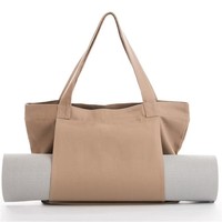 Sac fourre-tout personnalisé en toile de coton écologique de taille moyenne avec poignée supérieure et motif lettres, marque JUXIN, tendance, réutilisable pour le yoga et le shopping