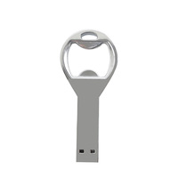 Clé USB en gros 1 Go/2 Go/4 Go, ouvre-bouteille en métal, gravure laser, cadeau d'été pour boissons, fabriqué en Chine, personnalisable