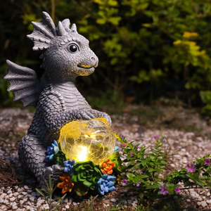 Lampe solaire d'extérieur Dragon DRD06 Décoration <span class=keywords><strong>de</strong></span> jardin extérieur Lampes LED en résine Artisanat - Product Image 4