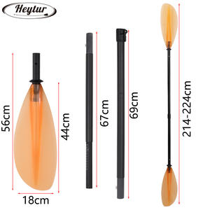 EN STOCK Remo de Kayak con Eje de Fibra de Vidrio <span class=keywords><strong>Transparente</strong></span> y Hoja de PC <span class=keywords><strong>Transparente</strong></span>, Duradero, de Alto Rendimiento y Fácil de Transportar - Product Image 1