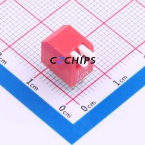 2.54-2P CJCB-H DIP Switch Through hole Component (THT) Switch Piano Key Single Pole Single Throw 2 PC Pin - Product Image 1