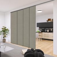 ZSHINE Stores occultants 100% pour fenêtre coulissante, à commande manuelle, panneaux de séparation de pièce à rail coulissant pour porte coulissante