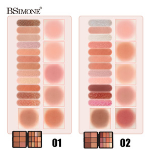 Palette Ombretto e Illuminante 18 Colori Multiuso, Opaco e Shimmer, Impermeabile, 2 Tonalità, OEM ODM Etichetta Privata, Logo Personalizzato, Vendita all'Ingrosso - Product Image 4