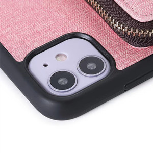 Funda de teléfono con cremallera de Color sólido 2025 para <span class=keywords><strong>iPhone</strong></span> 17 16 15 14 13 12 11 Pro Max <span class=keywords><strong>SE</strong></span> X XR XS MAX, tarjetero, funda trasera - Product Image 4