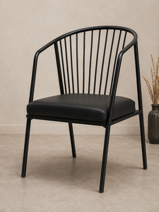 Chaise de salle à manger moderne minimaliste avec assise rembourrée et dossier élégant pour cuisine, salle à manger, café et restaurant - Product Image 1