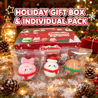 Mochi Squishy de Noël en TPR, doux au toucher, jouet anti-stress à presser, idéal pour les boutiques et présentoirs