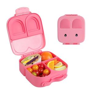 Spill-proof 1400ml big capacity 3 compartment lunch box for kids BPA free durable kids bento lunch box with dividers