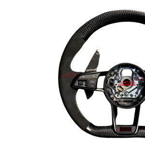 Volant de voiture en fibre de carbone forgé pour <span class=keywords><strong>Audi</strong></span> <span class=keywords><strong>RS4</strong></span> A4 B8.5 TT 8J A4 B6 4F S8 D4 S4 B8.B9 RS3 8V A6 C6 4F TT <span class=keywords><strong>MK1</strong></span> - Product Image 2