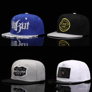 Casquette à visière plate avec broderie personnalisée, casquette snapback unie vierge pour hommes, casquette de baseball ajustée - Product Image 6