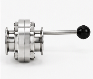 TAIWAN Size 1-1/4" Sanitary Manual Ball with <b>Tri</b> <b>Clamp</b> Ends with circle handle | Stainless Steel | OEM & ODM Manufacturer - Product Image 3
