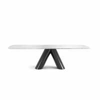Rock Slab Italienischer minimalisti scher Stil Internet Promi Alpha Villa Großer flacher Boden Großer Apartment Esstisch