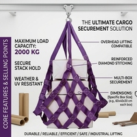Filet de chargement suspendu en PE 1T 4M*4M personnalisé par le fabricant pour le levage de meubles et le levage de marchandises pour camions de fret