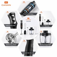 Mixeur Plongeant Électrique Portable 500W avec Lame en Acier Inoxydable, 2 Vitesses et Bouton d'Éjection pour Cuisine Domestique et Pâtisserie