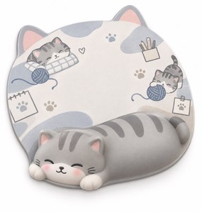 Custom Cute Animal Cat Themed Ergonomic Non Slip PU Base <b>Mouse</b> Pad with <b>Wrist</b> <b>Support</b> for Office Promotion Gifts - Product Image 1