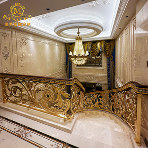 Rampe d'escalier extérieure durable au design moderne en laiton et <span class=keywords><strong>aluminium</strong></span>, fixation au sol pour <span class=keywords><strong>balcon</strong></span>, peinte, pour hôtels, marque MEIXI - Product Image 3