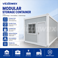 VICDOWEX Maison conteneur modulaire préfabriquée durable et compacte pour bureau, chantier de construction, entrepôt