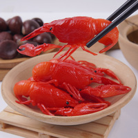 Porte-clés en PVC créatif, modèle d'écrevisses, écrevisses épicées, sac alimentaire drôle, pendentif, porte-clés en PVC pour sac à main, cadeaux de charme