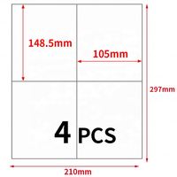 Feuilles A4 autocollantes pour étiquettes d'expédition 8,5x11 pour imprimantes jet d'encre/laser FBA avec fonction anti-rayures