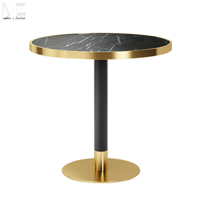 Mobili per sala da pranzo in stile moderno vendita calda tavolo da ristorante nordico tavoli da pranzo rotondi in <span class=keywords><strong>marmo</strong></span> con Base in acciaio inossidabile - Product Image 2