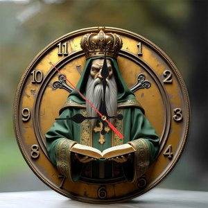 Round Wooden Wall <b>Clock</b> 25x25Cm Luxury Natural Wood Quiet Non Ticking Home Villa Living Room Decor <b>Clock</b> - Product Image 1