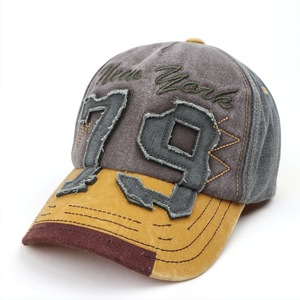 Gorra de béisbol con logo bordado personalizado, efecto desgastado, al por mayor, gorras snapback para hombre, visera para el sol, para viajes al aire libre - Product Image 5