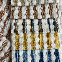 Tissu d'ameublement en jacquard chenille à motifs géométriques pour canapé moderne, design personnalisé