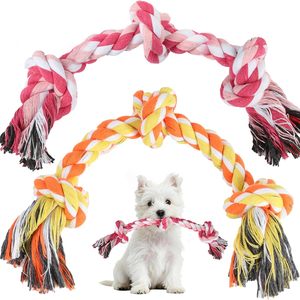 Jouet pour chien en corde de coton naturel, amusant et interactif, résistant aux mastications agressives - Product Image 1