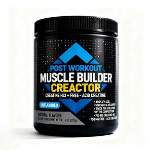 Creatina Monohidrato en Polvo para Adultos, Marca Privada, Pre-Entrenamiento, Constructor Muscular, con BCAA para Energía, Certificado Halal, 100g/Botella - Product Image 1