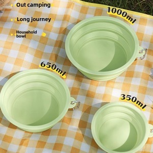 Portable pliable pliable voyage eau nourriture alimentation chien chat TPE bol - Product Image 4