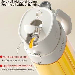 Dispensador 2 en 1 para Cocina, Botella de Vidrio de Grado Alimenticio, Rociador de Aceite de Coco, Vinagre y Aceite de Oliva para Cocinar - Product Image 3