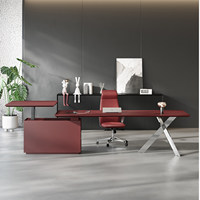 Bureau de direction moderne et minimaliste en bois massif, modulaire, avec élévation électrique, style scandinave, en métal de luxe, avec tiroir à dossiers