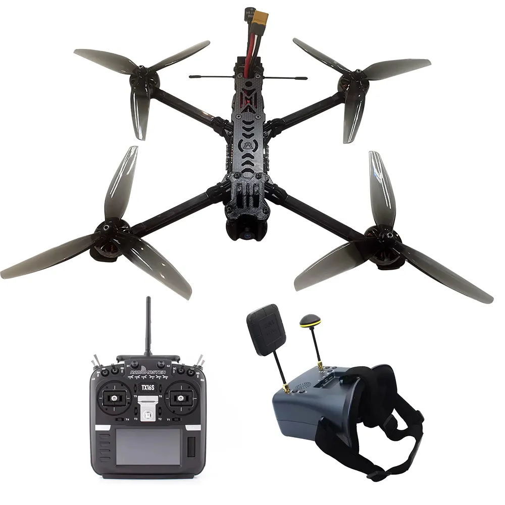 Kit de Dron FPV de 10 pulgadas Rango de vuelo de 20 km 4 ~ 6,5 kg Carga útil Función de posicionamiento GPS Cámara de visión nocturna Dron FPV 10 pulgadas