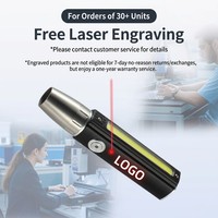 Porte-clés lampe torche en acier inoxydable 304, lumière rouge, 3 LED 650nm, réflecteur en aluminium, rechargeable 18650, portable, indice de protection IP54, 100-200M