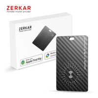 ZARKAR OEM Portefeuille intelligent hybride UWB en fibre de carbone 1,7 mm rechargeable avec suivi en temps réel, étanche et contrôle par application GPS