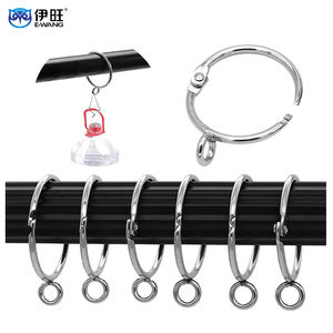 Décoration de chambre à coucher, rideaux lourds, anneaux de rideaux en métal antirouille avec œillets - Product Image 1