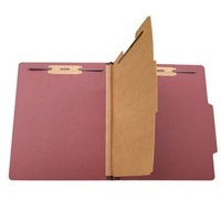 Pressboard carpeta de archivos de clasificación con sujetadores, 2 separadores, expansión de 2 pulgadas, tamaño de letra, Rojo