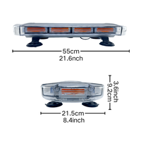 Barre lumineuse stroboscopique LED ambre 12V avec support à ventouse pour camions de remorquage, véhicules utilitaires et de secours
