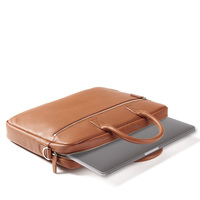 Tas Troli Komputer Kulit Mewah Berkualitas Tinggi Dengan Tali Bahu, Tas Laptop Dengan Pegangan, Untuk Laptop 15.6 Inch